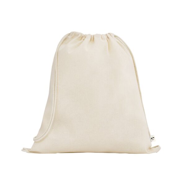 BELIZE. 100% organic cotton drawstring bag (140 g/m²)