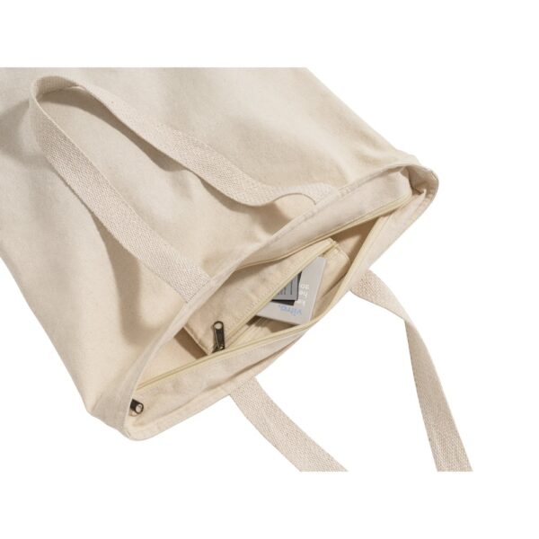 92926_150-d HACKNEY. 100% cotton bag with zipper (280 g/m²)