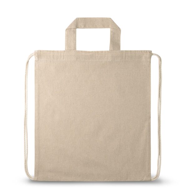 92936_160-a RISSANI. Drawstring bag with recycled cotton (70%) and polyester (30% rPET) (140 g/m²)