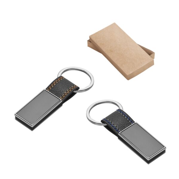 BALE. Metal and PU keyring