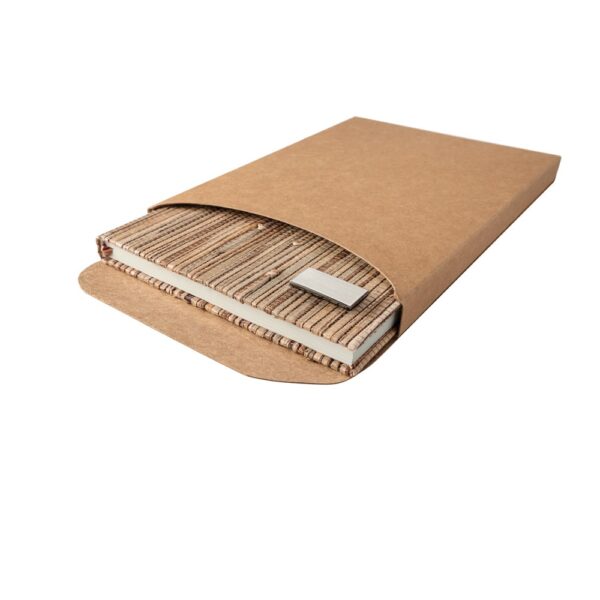 NERUDA. A5 notepad with hardcover made from natural straw fibres