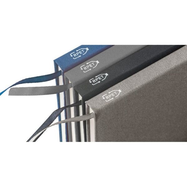 BOYD. A5 notebook in recycled polyester (100% rPET) with lined sheets