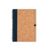 93285_103-a VICENTE. B6 notebook in cork and recycled polyester (100% rPET) with ballpoint pen