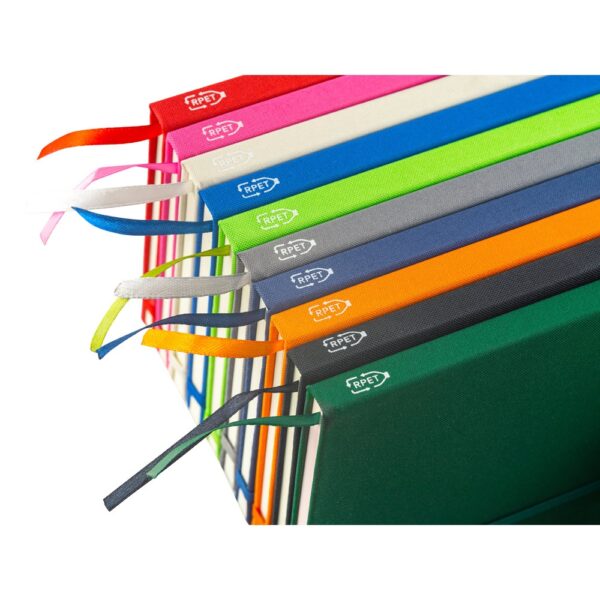93297_b ANNE. A5 notebook in recycled polyester (100% rPET) with lined pages