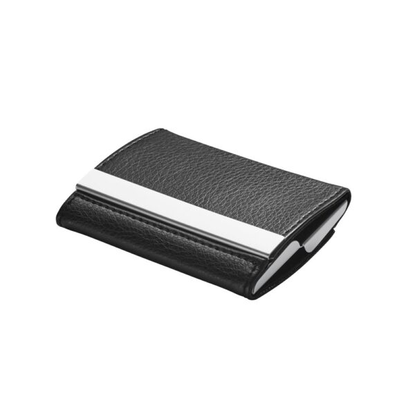 LONE. Double card holder in metal and PU