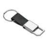 BOURCHIER. Metal and PU keyring with hook
