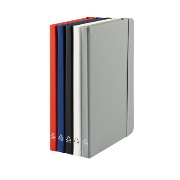93637_a CAMPUS. A5 hardcover notebook in PU (35% recycled) with lined pages 100% recycled