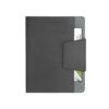 RUSSEL. PU and polyester fabric cover with A5 notebook with plain pages