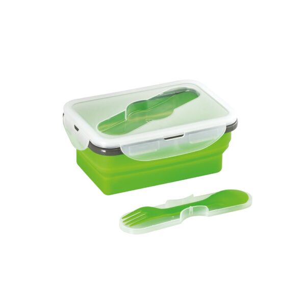 SAFFRON. Lunch Box. Retractable hermetic box in silicone and PP 640 mL
