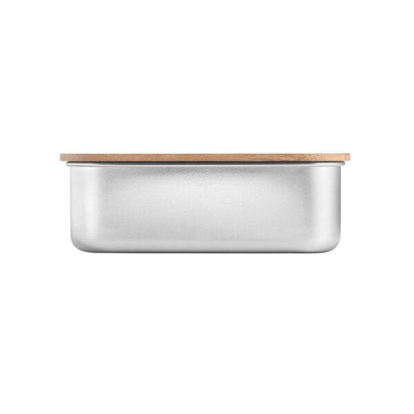 SHINO. Lunch Box. Stainless steel lunch box with bamboo lid