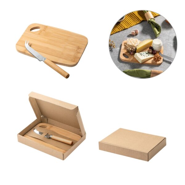 CAPPERO. Set with board and cheese knife