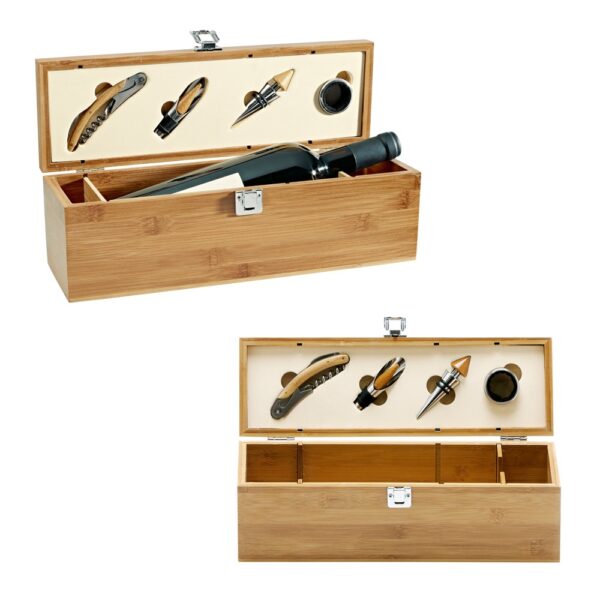 94189_set SYRAH. Bamboo, ABS and stainless steel wine set