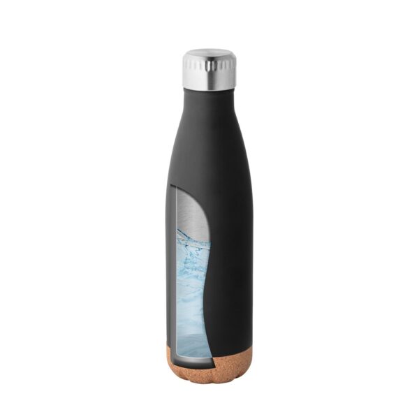SOLBERG. Stainless steel thermos and cork base 560 mL