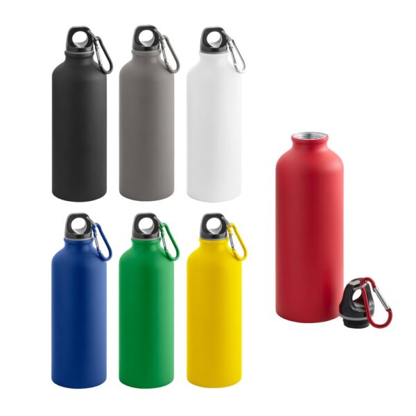 94246_set COLLINA. Aluminium bottle with carabiner 540 mL