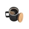 LAUDA. Mug in 90% recycled stainless steel with bamboo lid 420 mL