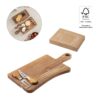 94293_set CASSIA. Acacia wood cheese board with handle
