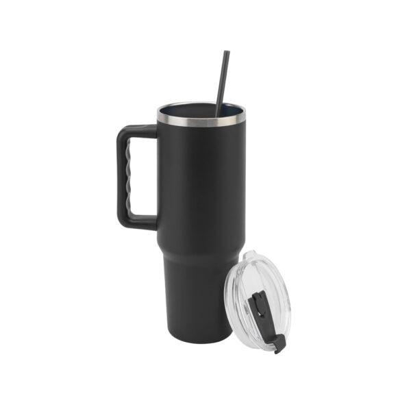 JOYNER XL. Large stainless steel travel cup (91% recycled) with vacuum insulated double wall and a matt finish 1300 mL