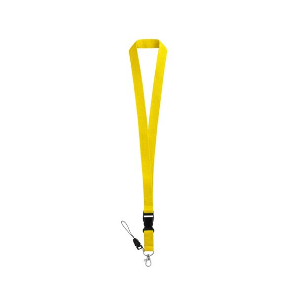 ANQUETIL. Polyester lanyard with metal carabiner
