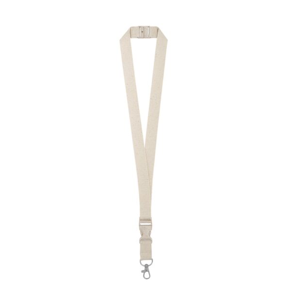 BALLINA. 100% cotton lanyard with metal carabiner