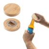 AMCHUR. Bamboo coaster with bottle opener