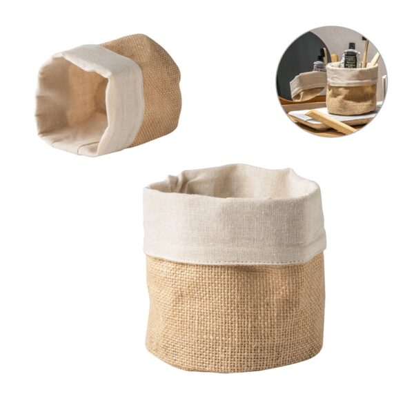 DUCASSE. Multi-purpose bag in jute (260g/m²) and cotton (120g/m²)