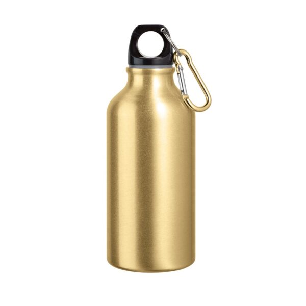 LANDSCAPE S. Aluminium sports bottle with carabiner 400 mL