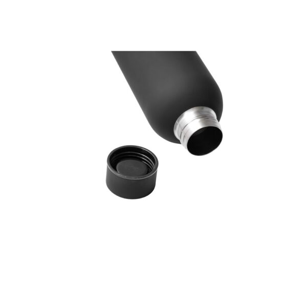 ODIN. Double wall vacuum stainless steel (36% recycled) bottle with rubber coating 550 mL