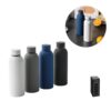 ODIN. Double wall vacuum stainless steel (36% recycled) bottle with rubber coating 550 mL