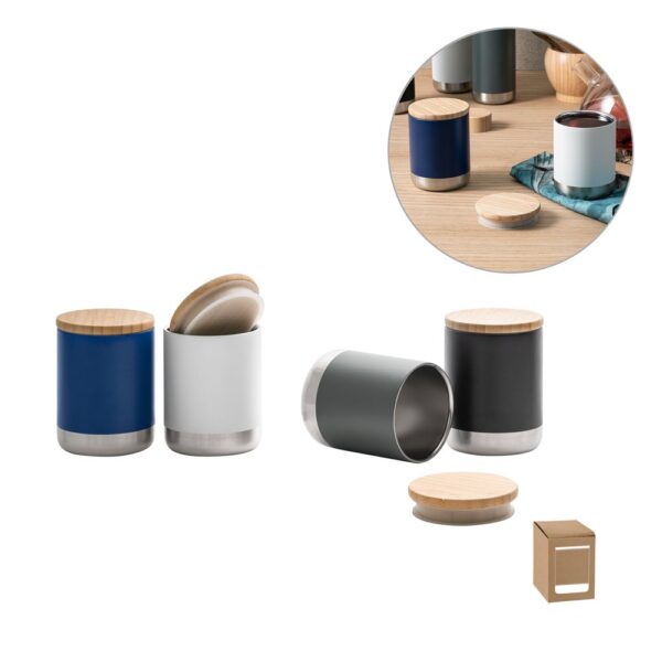 94661_set NORRE TUMBLER. Double wall stainless steel (36% recycled) vacuum cup 370 mL