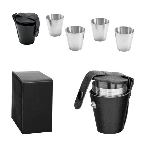 HIMALAYAS. Set of 4 stainless steel cups 25 mL
