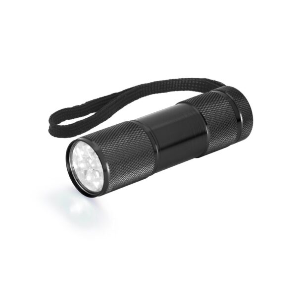 FLASHY. Aluminum flashlight with 9 LEDs