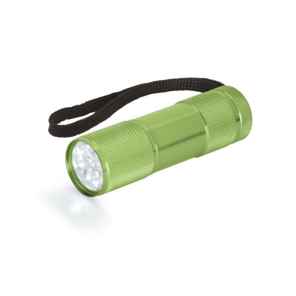 FLASHY. Aluminum flashlight with 9 LEDs
