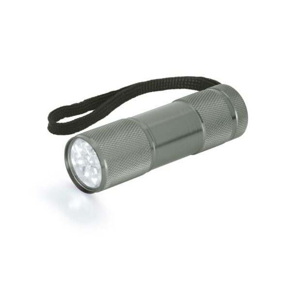 FLASHY. Aluminum flashlight with 9 LEDs