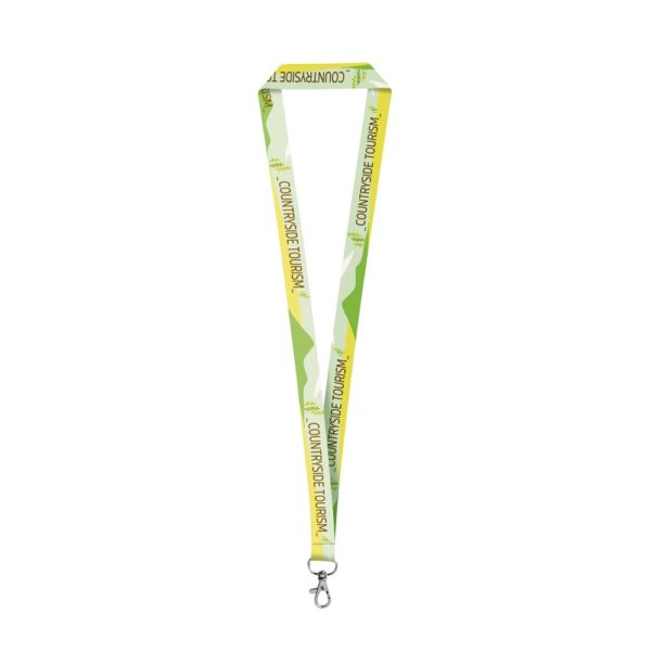 WINDSOR. SET Lanyard SUBLIMATION Long II (20 mm) in recycled polyester (100% rPET) with Hook Trigger Snap 20 mm