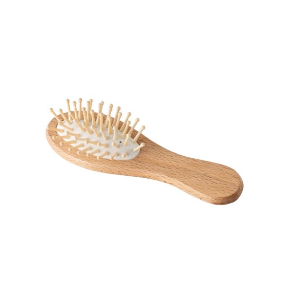 DERN. Wooden hairbrush with round bamboo bristles