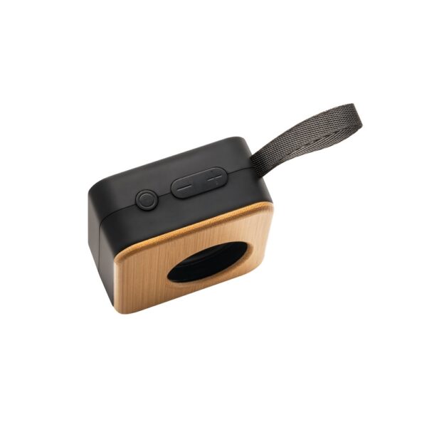 97098_103-c MAYER. Portable 3W speaker with 4h battery life in bamboo and recycled ABS (100% rABS)