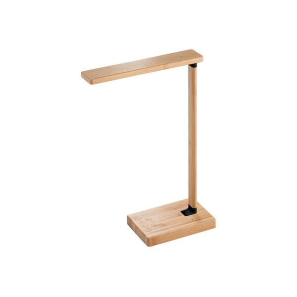 97122_160 MOREY. Folding desk lamp with 15W superfast wireless charger in bamboo