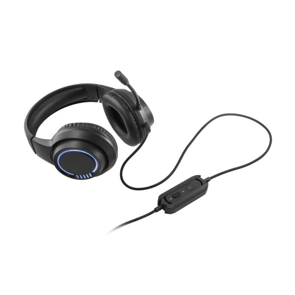 97135_103-d Thorne Headset RGB. ABS gaming headphones with 2m cable, microphone and RGB LED lights