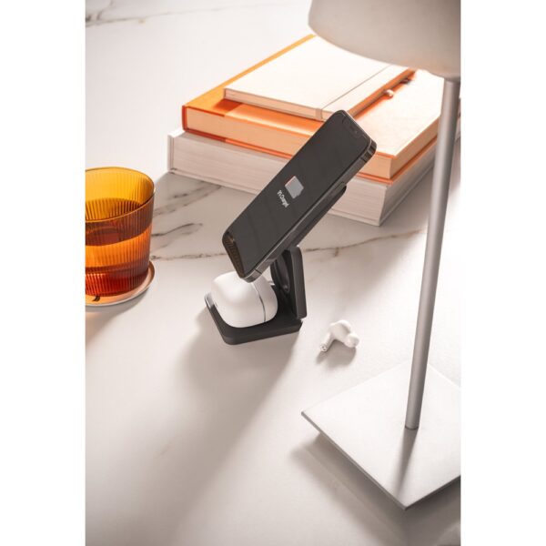 97169_amb BROGLIE. Super fast 15W 4-in-1 magnetic wireless charger in recycled ABS (100% rABS)