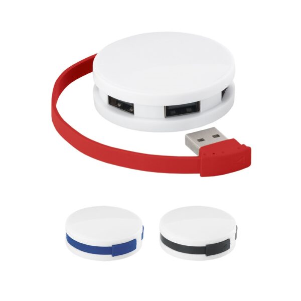 GARDNER. HUB with cable and 4 USB-A ports in ABS