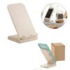 ENGLERT. Smartphone holder with 10W fast wireless charger in recycled ABS (70% rABS) and wheat straw fiber