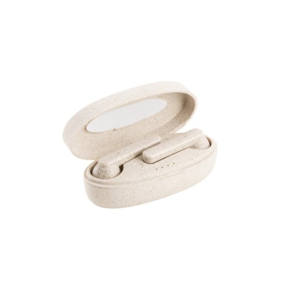 FOURIER. Wireless earphones with 3-hour battery life in wheat straw fibre and PP