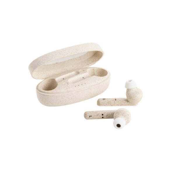 FOURIER. Wireless earphones with 3-hour battery life in wheat straw fibre and PP