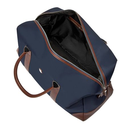 Travel bag Button Navy & Brown