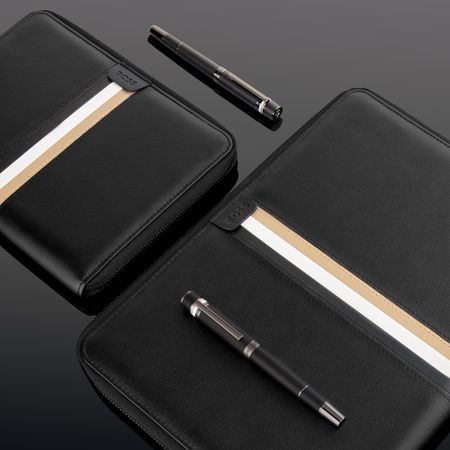 Conference folder zip A4 Iconic Black