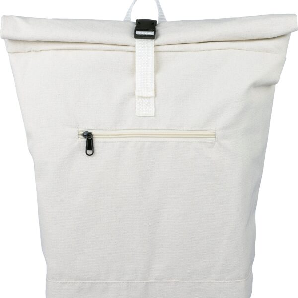 Recycled polycotton (330 gsm) rolltop backpack Thaddeus