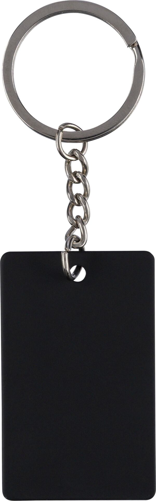Recycled stainless steel rectangular keychain Jax