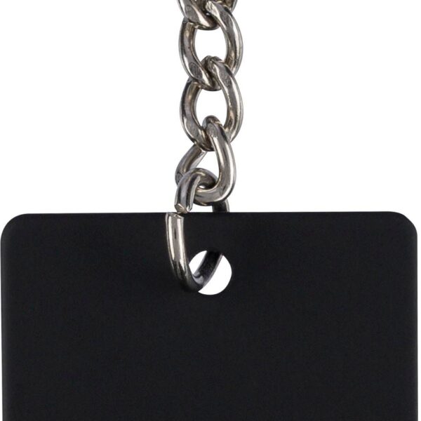 Recycled stainless steel rectangular keychain Jax