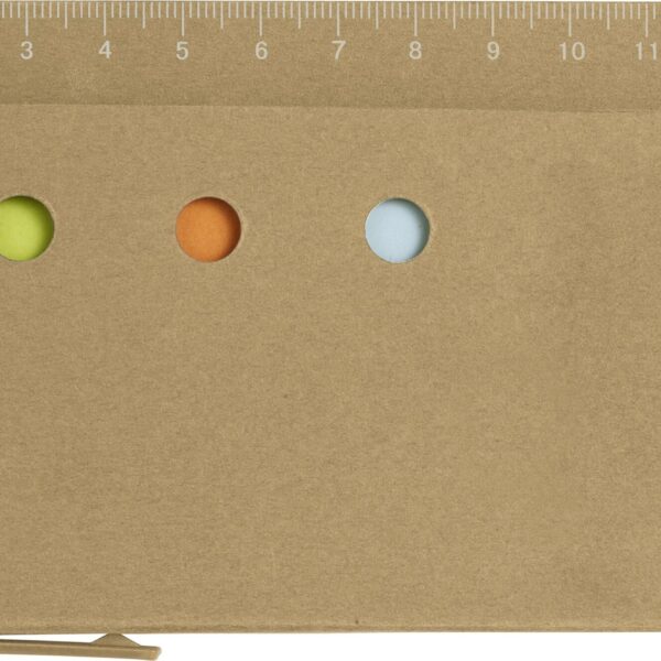 Cardboard memo holder with ruler Riva