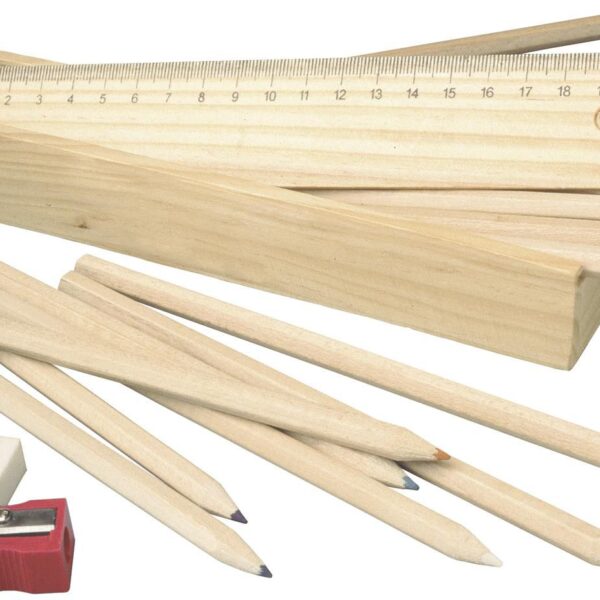 Wooden box with pencils Carmelita